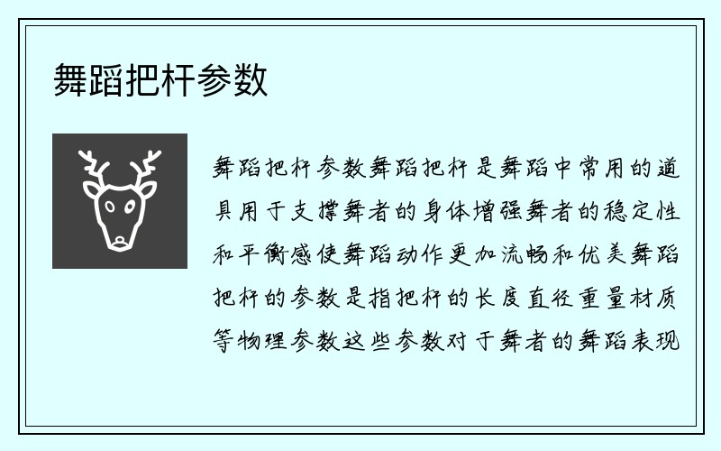 舞蹈把杆参数