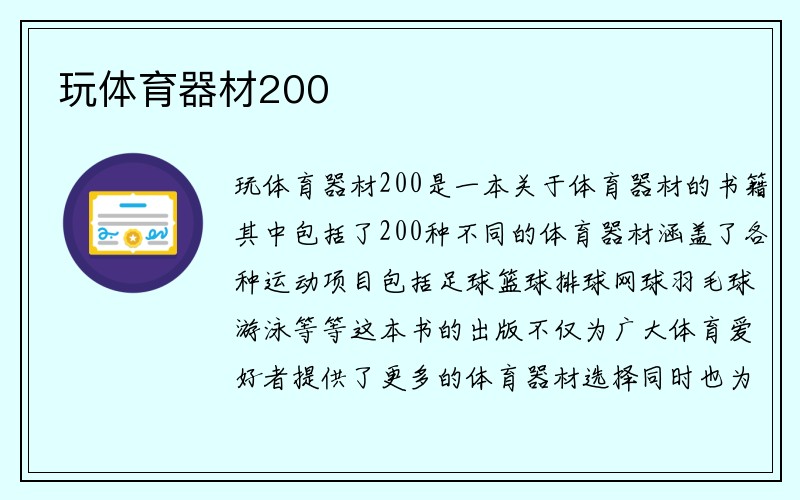 玩体育器材200